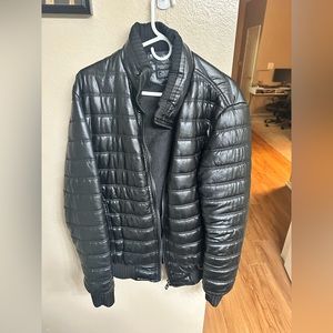Mens Leather Jacket Bomber style